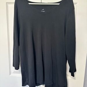 J. Jill Women's Classic Black Long Sleeve Top